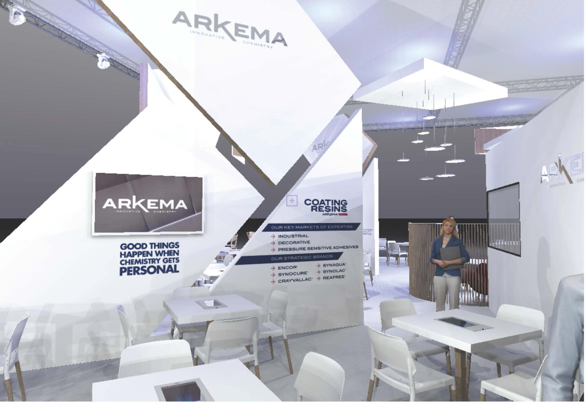 3D graphics of Arkema corner at ECS 2019